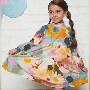 Gorman Playground x Castle collab multi floral dress 3-4T